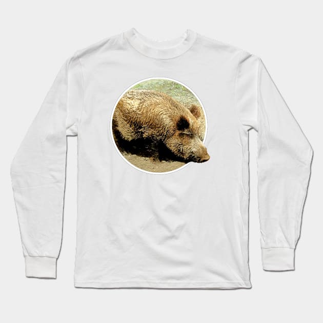 Wild boar Long Sleeve T-Shirt by Guardi